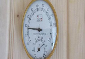 Đồng hồ đo nhiệt độ và độ ẩm phòng tắm xông hơi